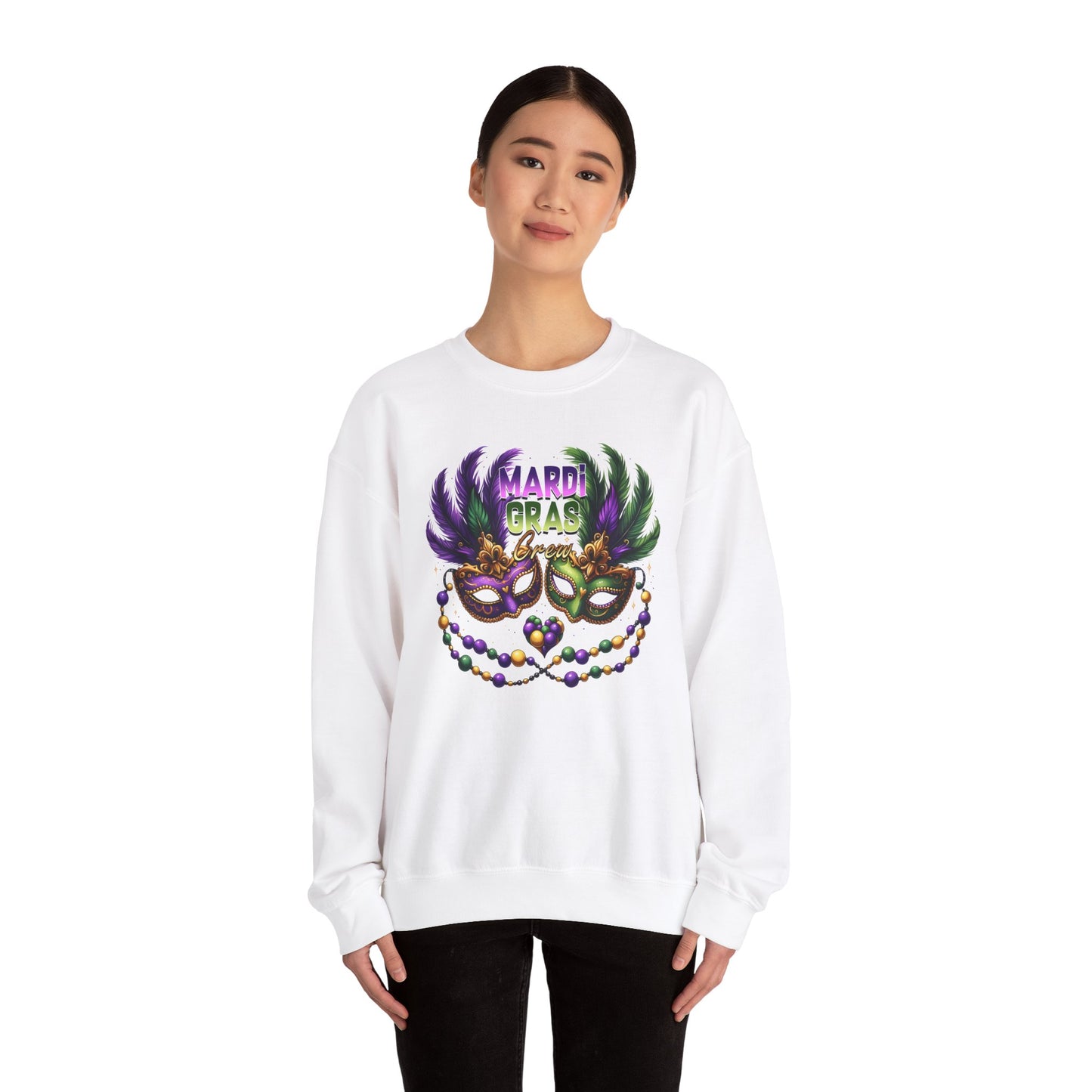 Mardi Gras Masks Unisex Heavy Blend™ Crewneck Sweatshirt