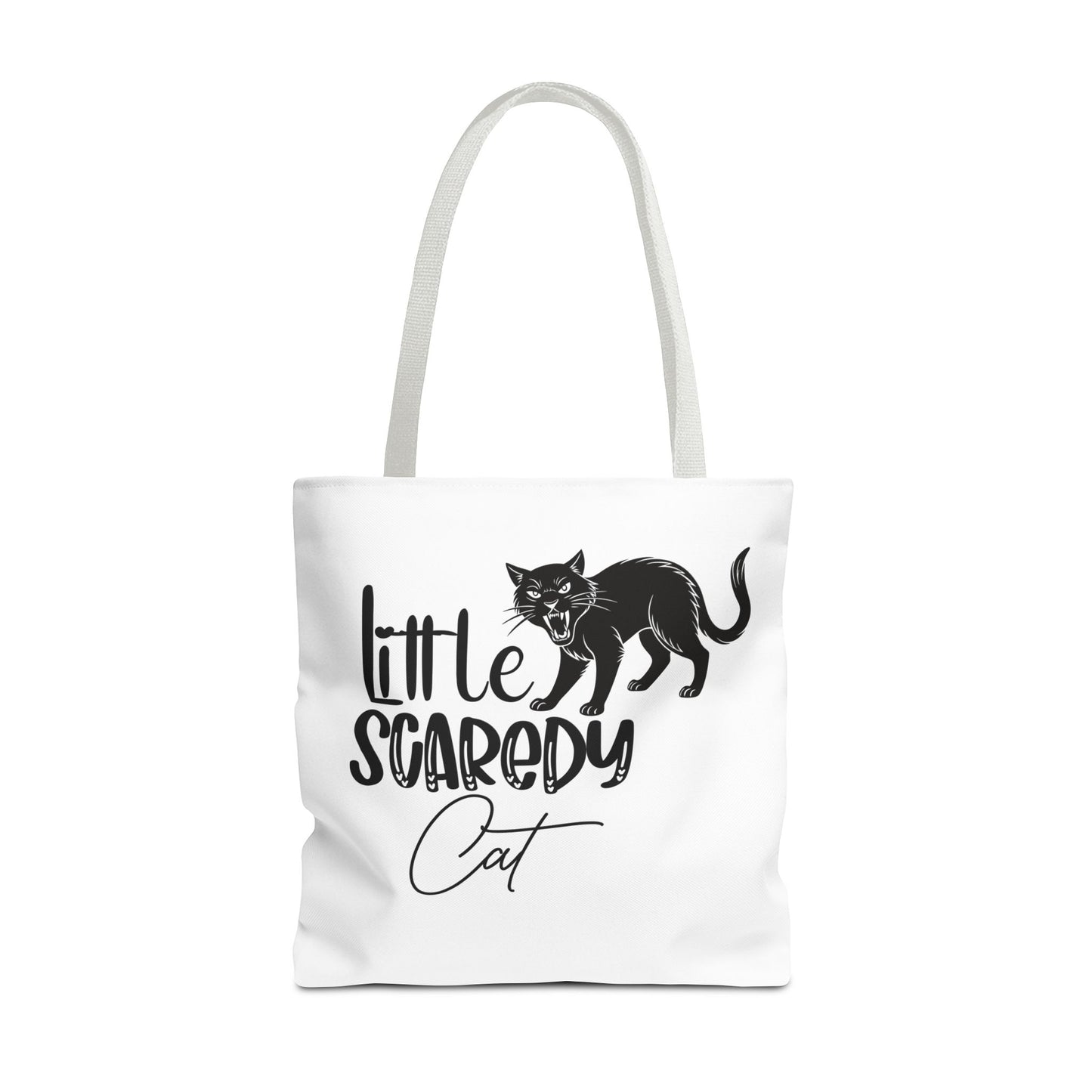 Scaredy Cat Tote Bag - Purrfect for Cat Lovers, Cute Gift for Halloween, Daily Use, Eco-Friendly, Pet Accessory, Funny Cat Humor
