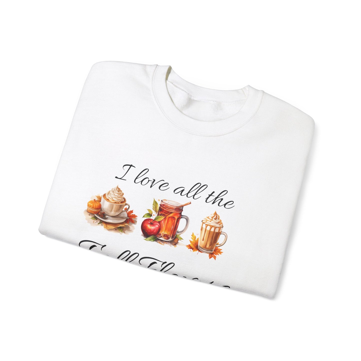 I Love All The Fall Flavors Unisex Heavy Blend™ Crewneck Sweatshirt