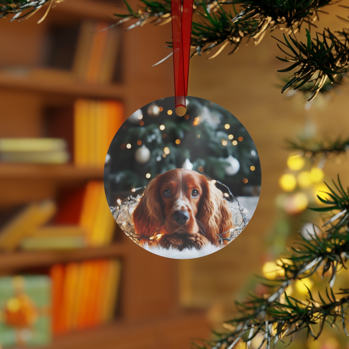 English Spaniel Metal Ornaments