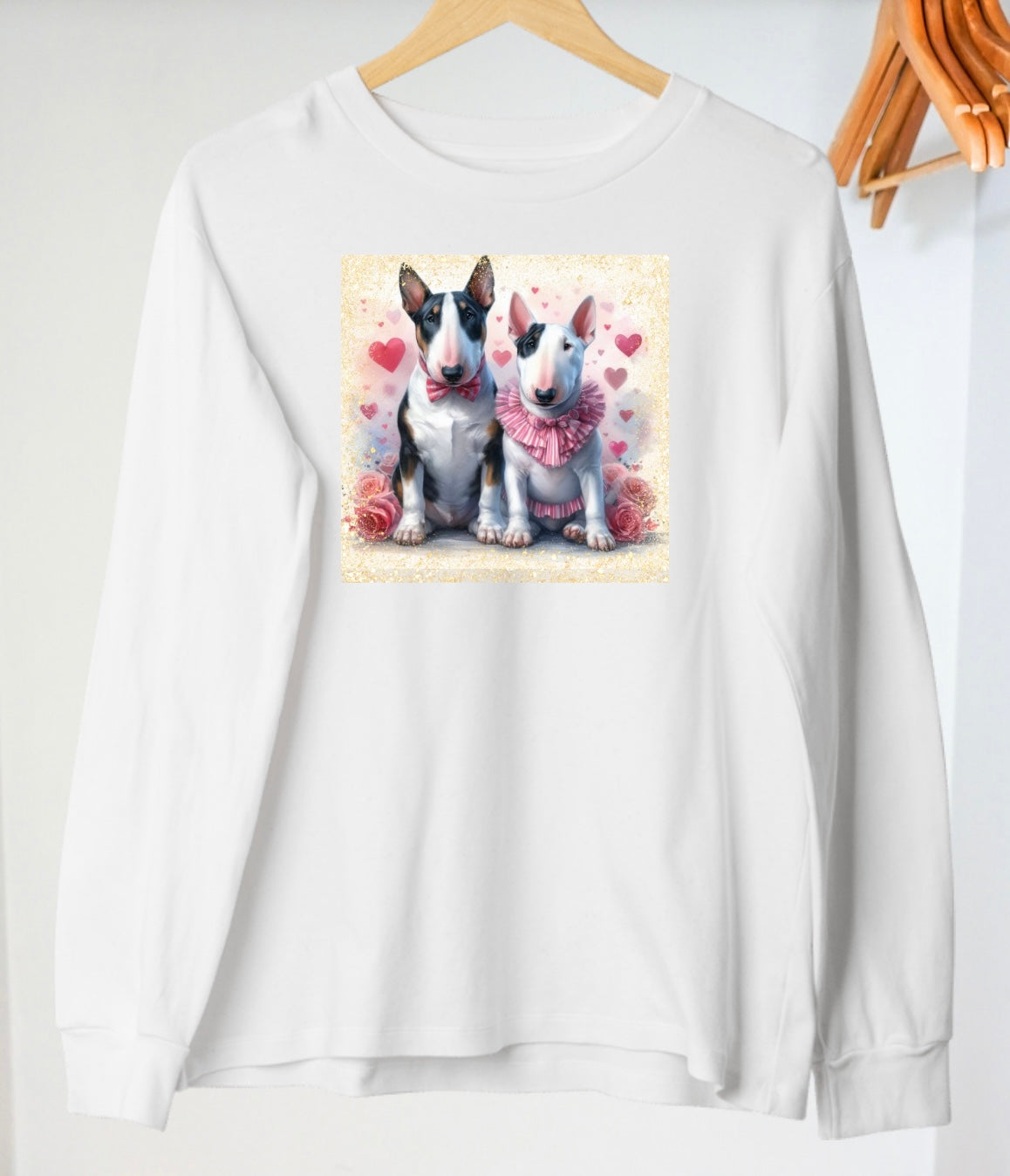 You Choose Valentine’s Day Bull Terrier Pullover Crew Neck Sweatshirt