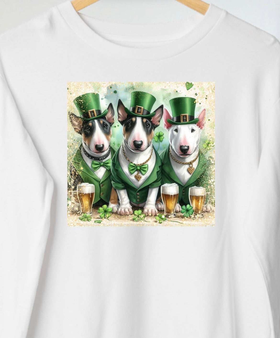 Three Lucky Bulls St. Patrick’s Day Pullover Crew Neck Sweatshirt
