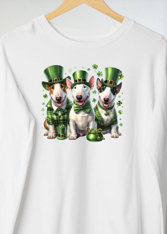 Three Lucky Bulls St. Patrick’s Day Pullover Crew Neck Sweatshirt