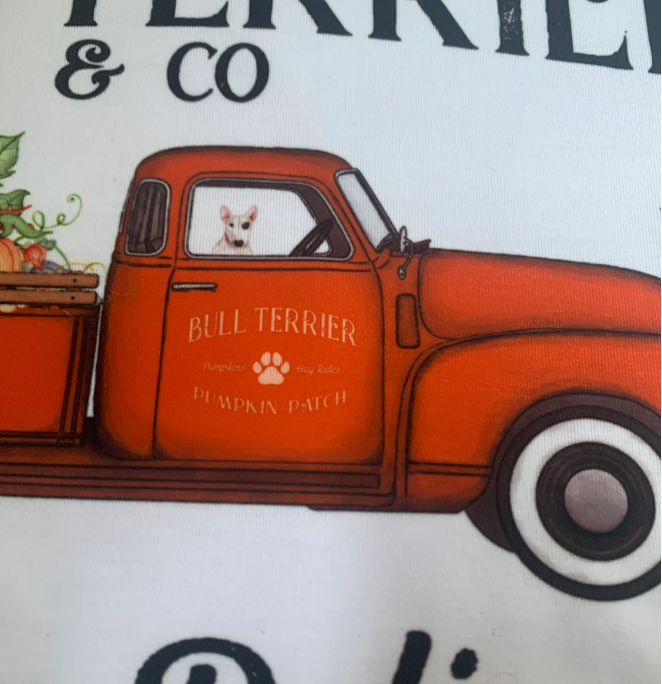 Fall Bull Terrier Pumpkin Truck Shirt