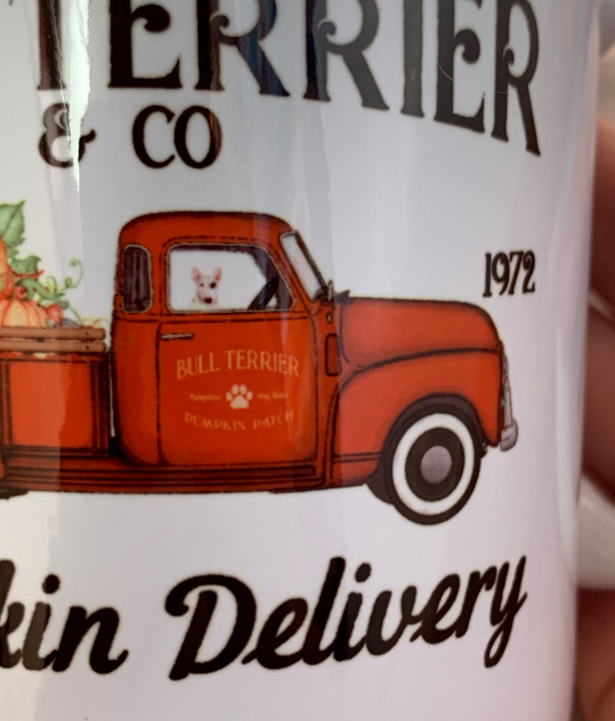 Bull Terrier Pumpkin Truck Mug