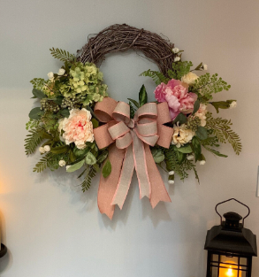 Hydrangea & Peony Wreath