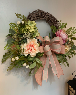 Hydrangea & Peony Wreath