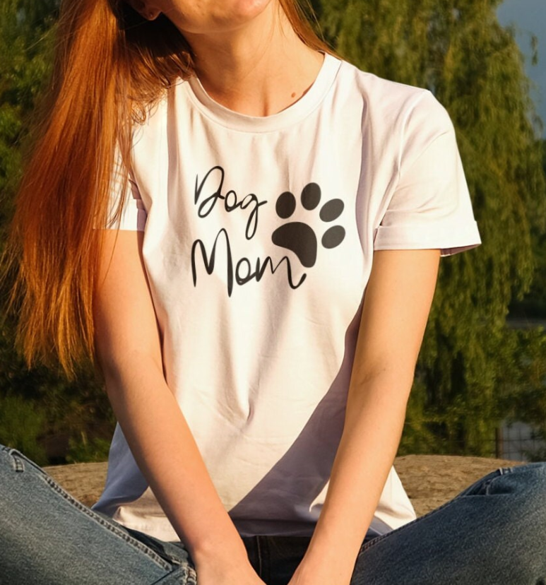 Dog Mom Or Cat Mom Paw Print Shirt