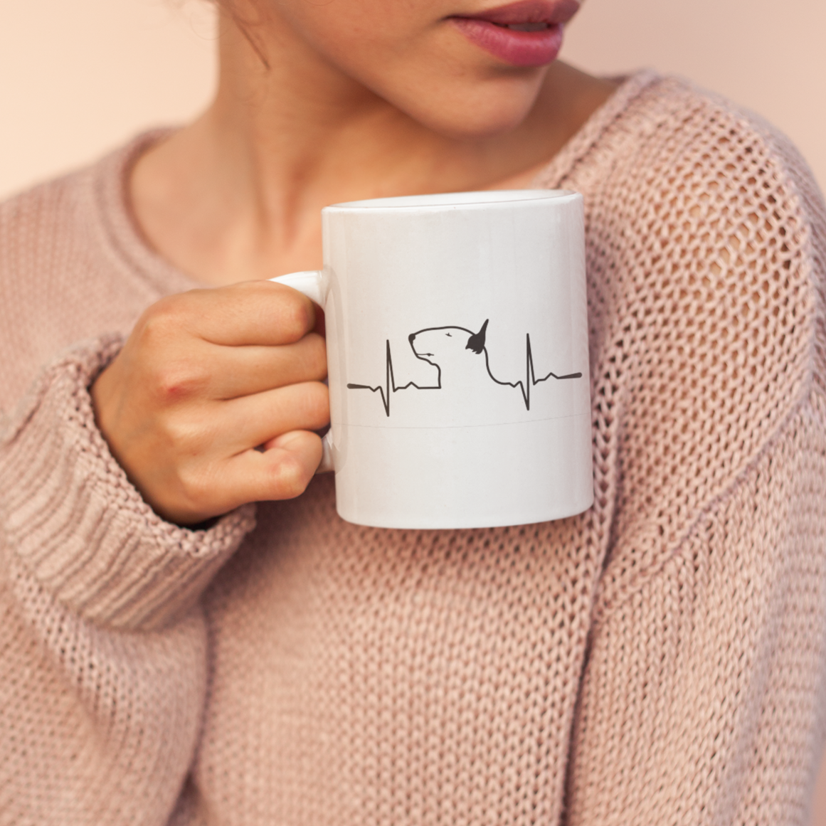 Bull Terrier Heart Beat Mug