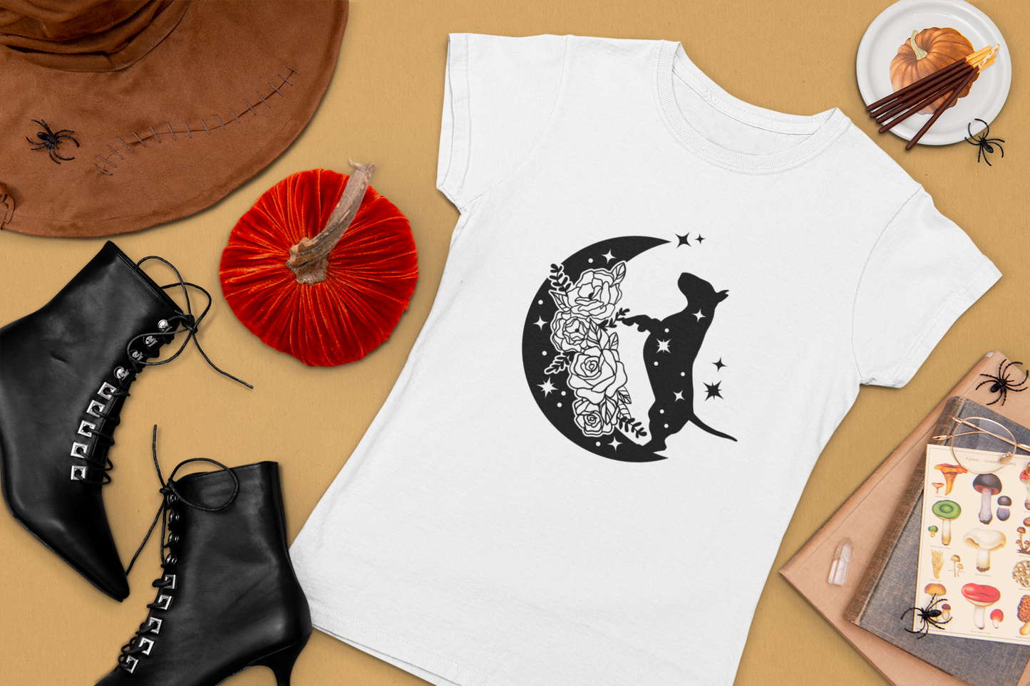Bull Terrier Floral Moon Shirt