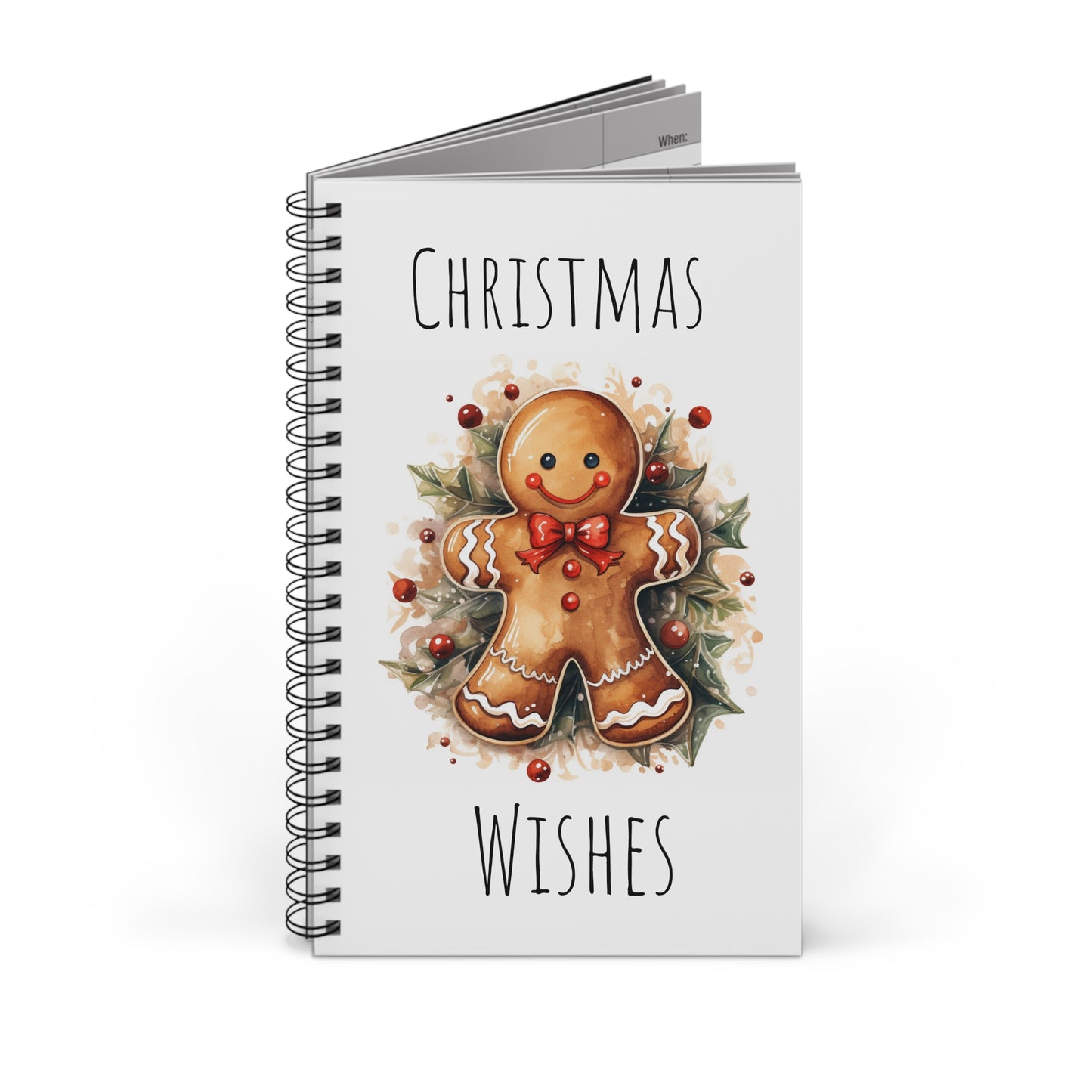 Christmas Wishes Spiral Journal
