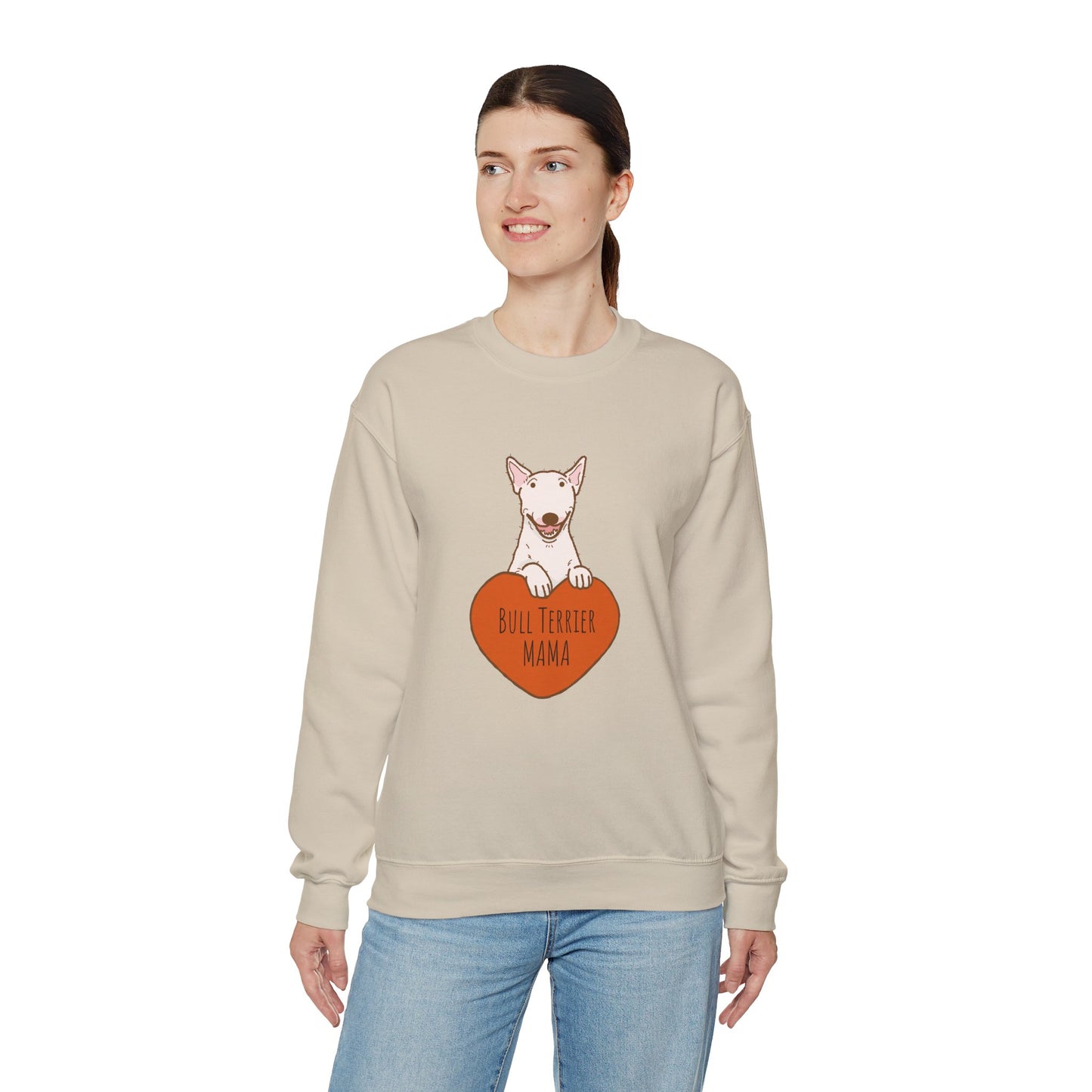 Bull Terrier Heart Unisex Heavy Blend™ Crewneck Sweatshirt