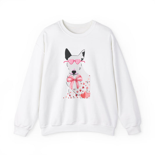 Bull Terrier Heart Sunglasses Sweatshirt
