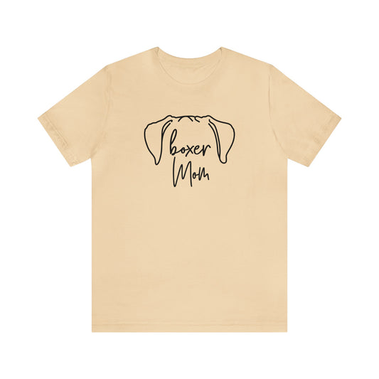 Boxer Mom Outline Unisex Jersey Short Sleeve Tee