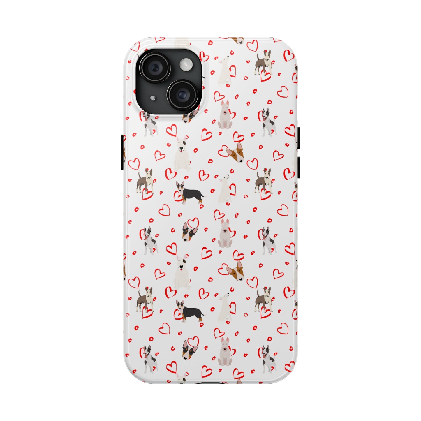 Bull Terrier Hearts Tough Phone Cases