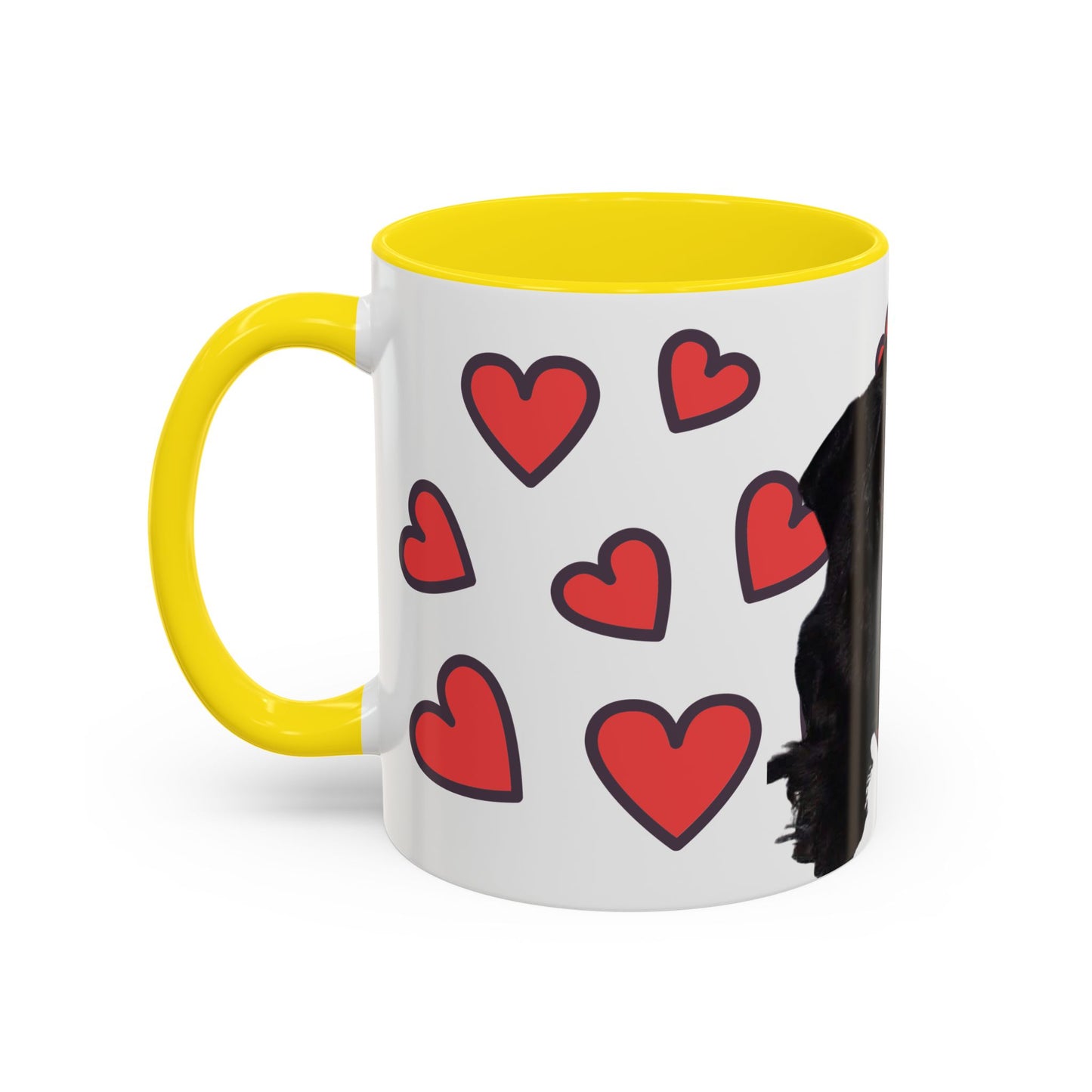 Cute Dog Lover's Accent Coffee Mug - Perfect Gift for Pet Owners, Valentine's Day, Birthdays, Dog Enthusiasts, Home & Office