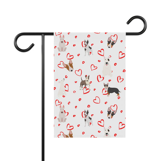 Bull Terrier Hearts Garden & House Banner