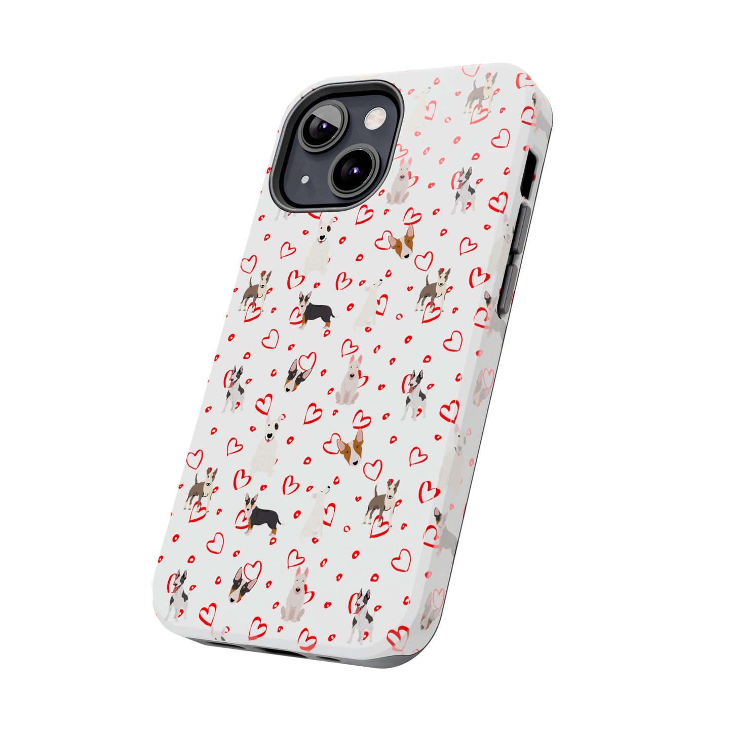 Bull Terrier Hearts Tough Phone Cases