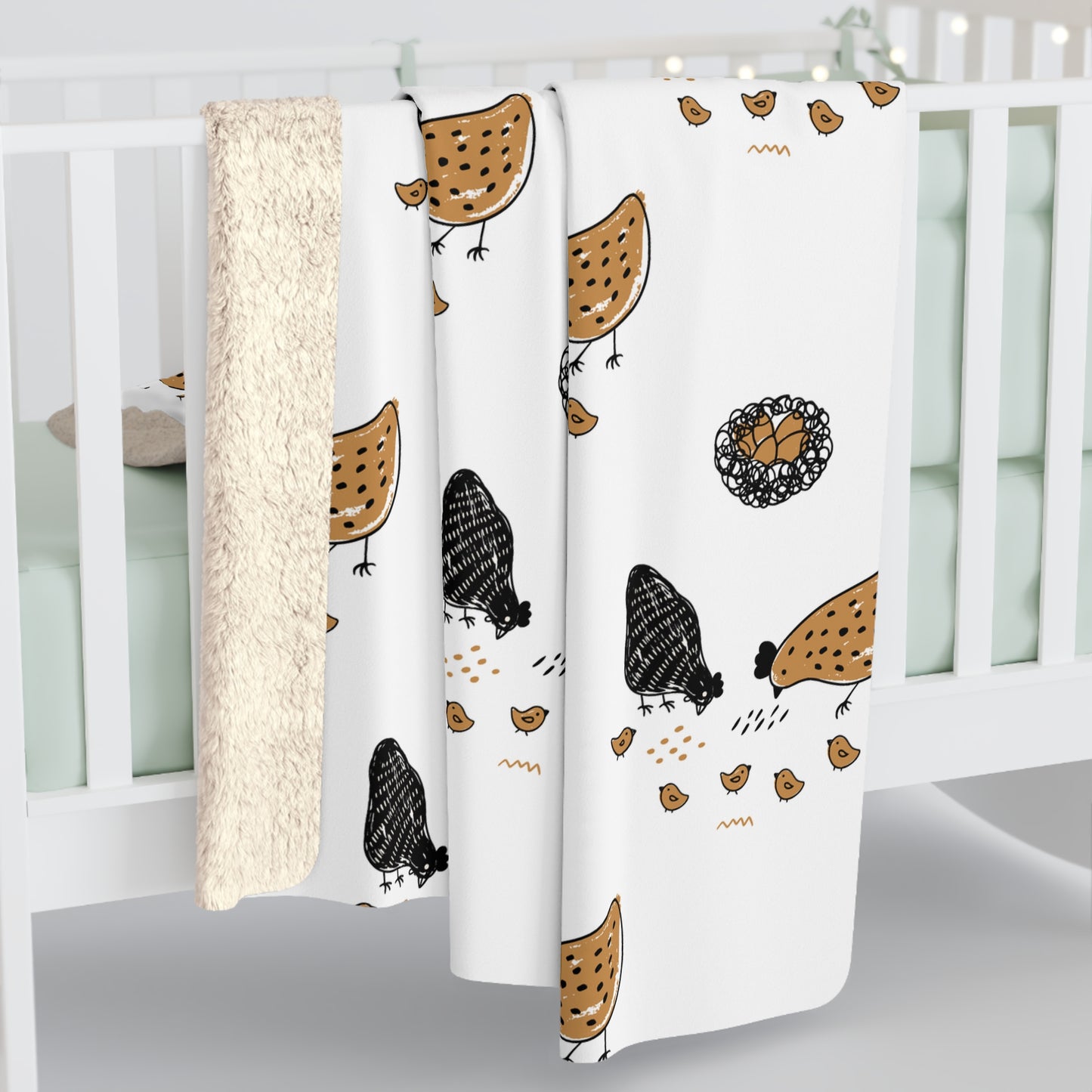 Chicken Sherpa Fleece Blanket