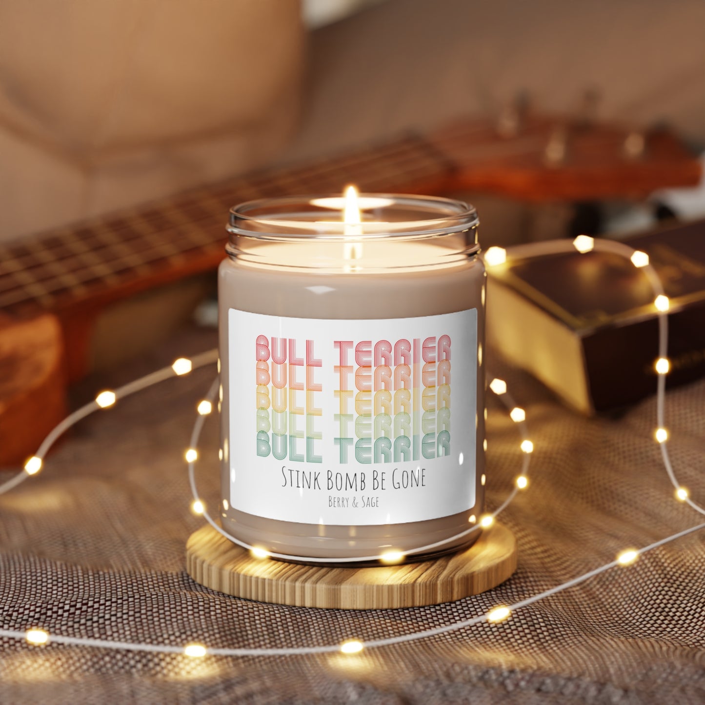 Bull Terrier Scented Soy Candle, 9oz