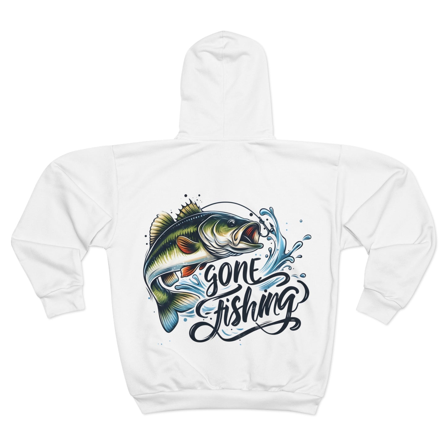 Gone Fishing Unisex Zip Hoodie (AOP)