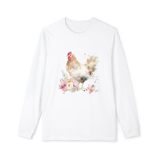 Watercolor Chicken Women's Long Sleeve Pajama Set