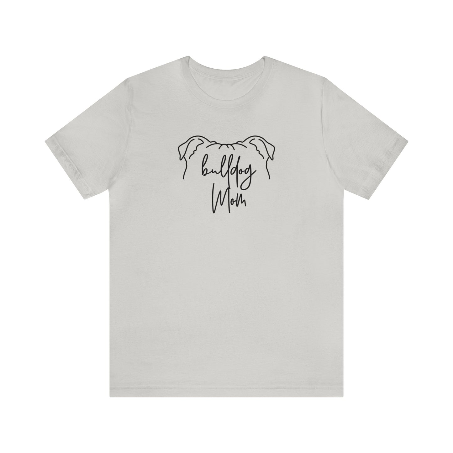 Bulldog Mom Outline Unisex Jersey Short Sleeve Tee