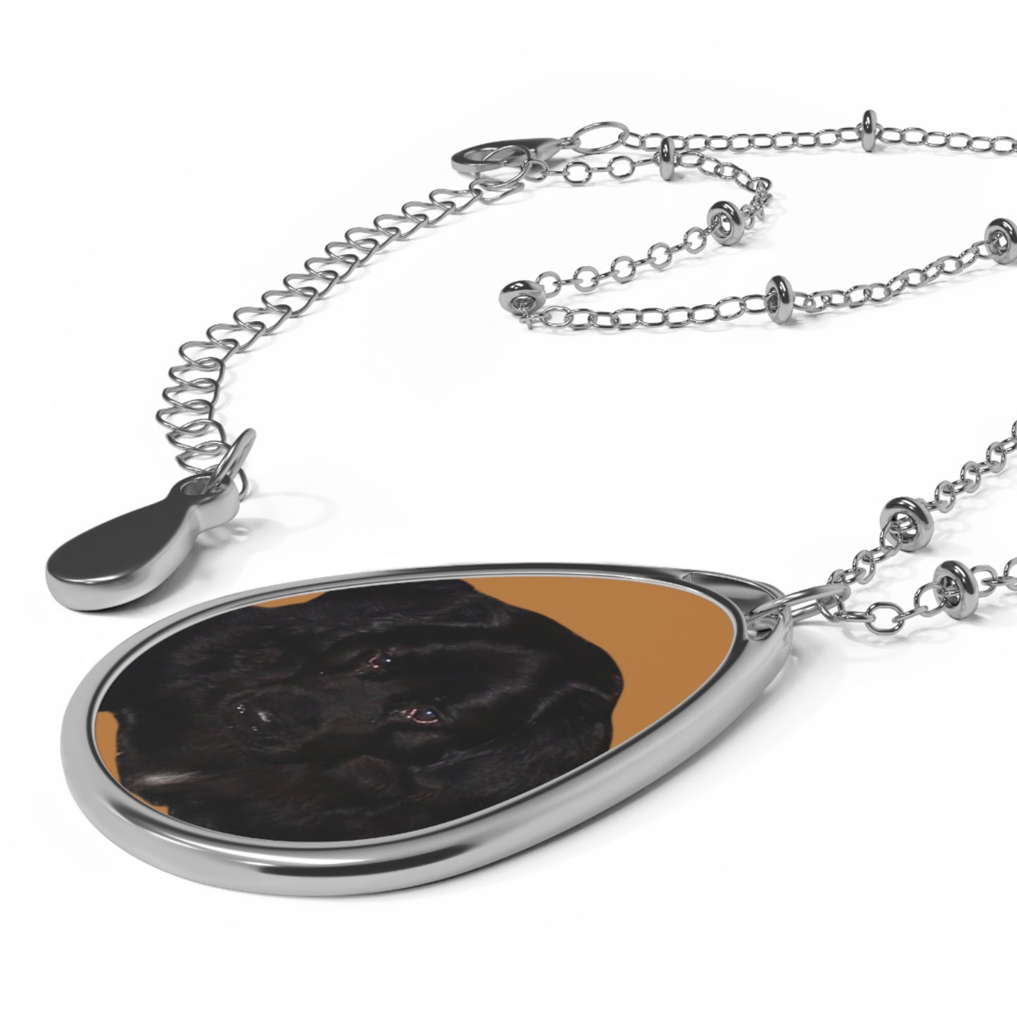 Personalized Pet Photo Oval Necklace, Dog Lover Jewelry, Memorial Gift, Custom Pendant, Unique Animal Keepsake