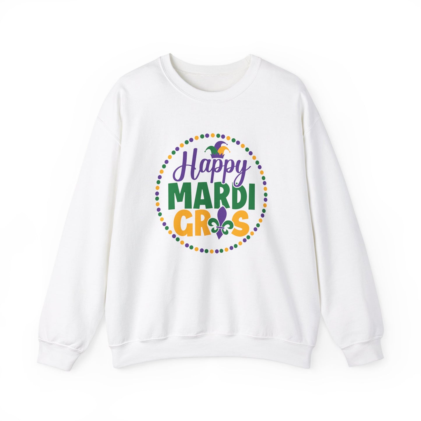 Happy Mardi Gras Unisex Heavy Blend™ Crewneck Sweatshirt