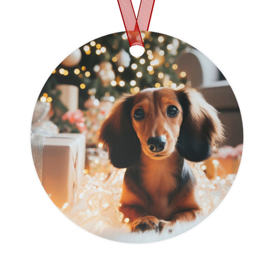 Dachshund #3 Metal Ornaments