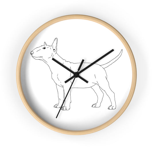 Bull Terrier Style Wall Clock