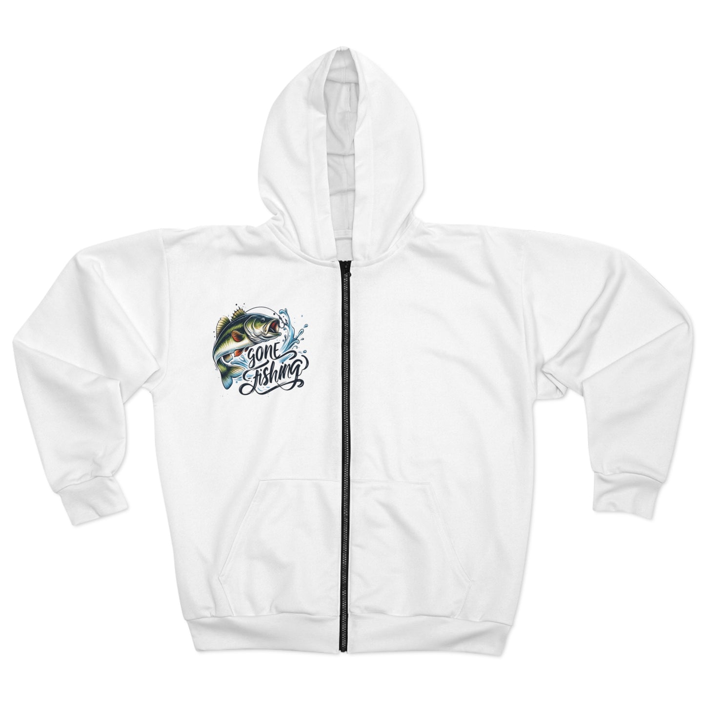Gone Fishing Unisex Zip Hoodie (AOP)