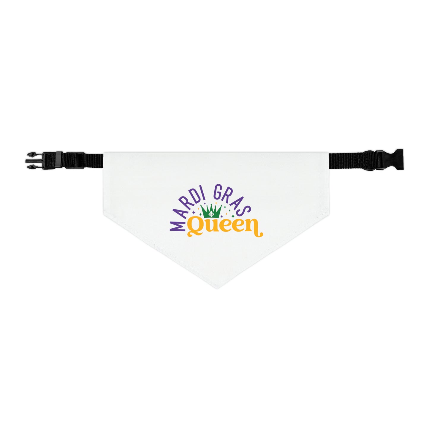 Mardi Gras Queen Pet Bandana Collar