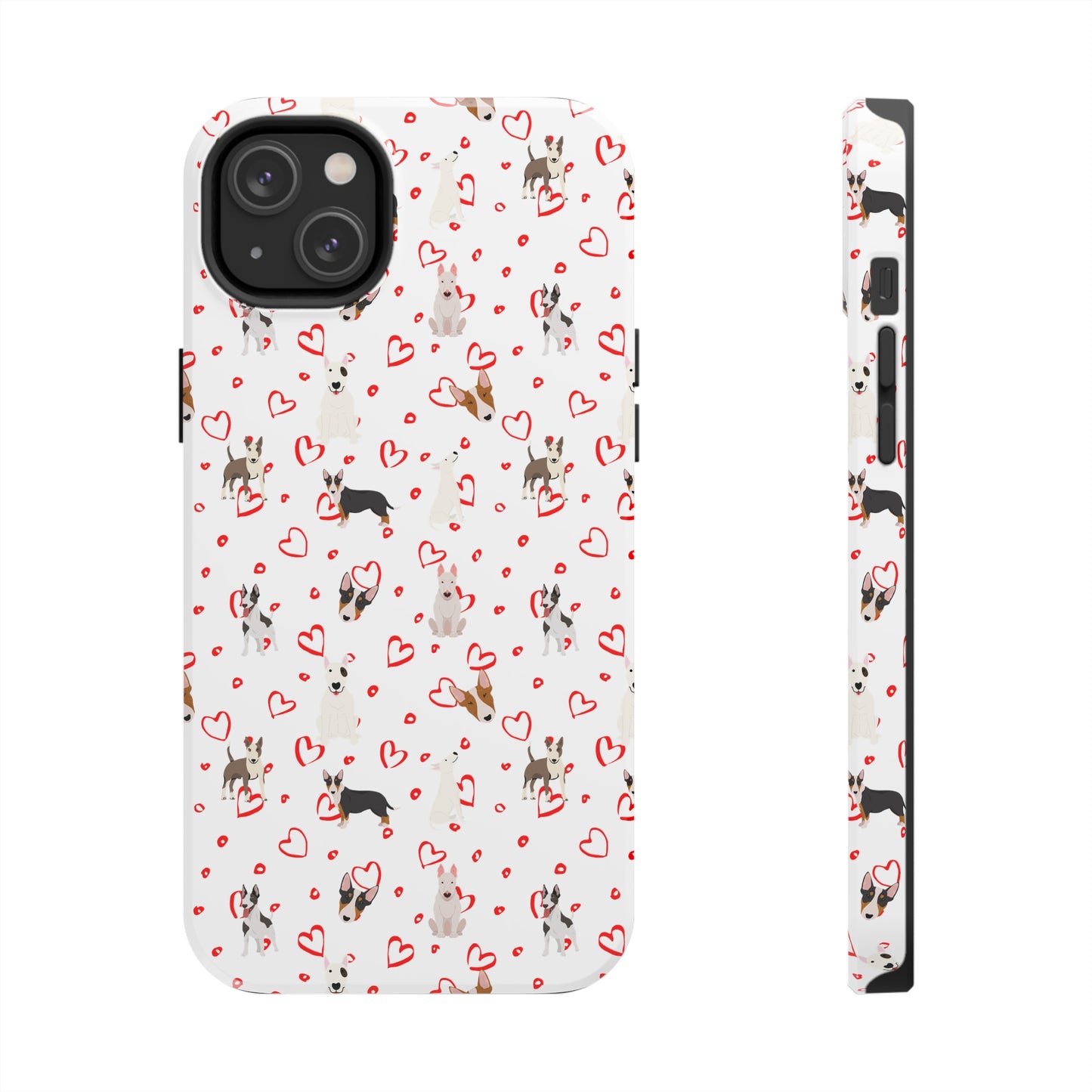 Bull Terrier Hearts Tough Phone Cases