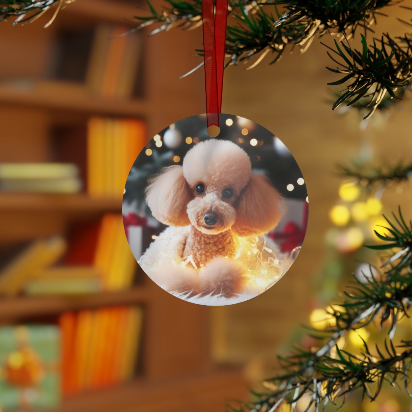 Poodle #2 Metal Ornaments