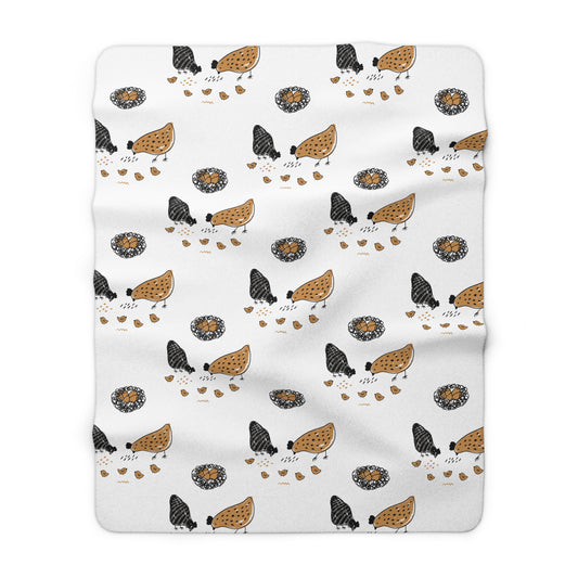 Chicken Sherpa Fleece Blanket