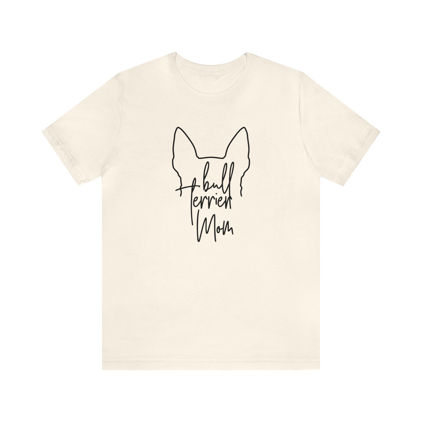 Bull Terrier Mom Outline Unisex Jersey Short Sleeve Tee