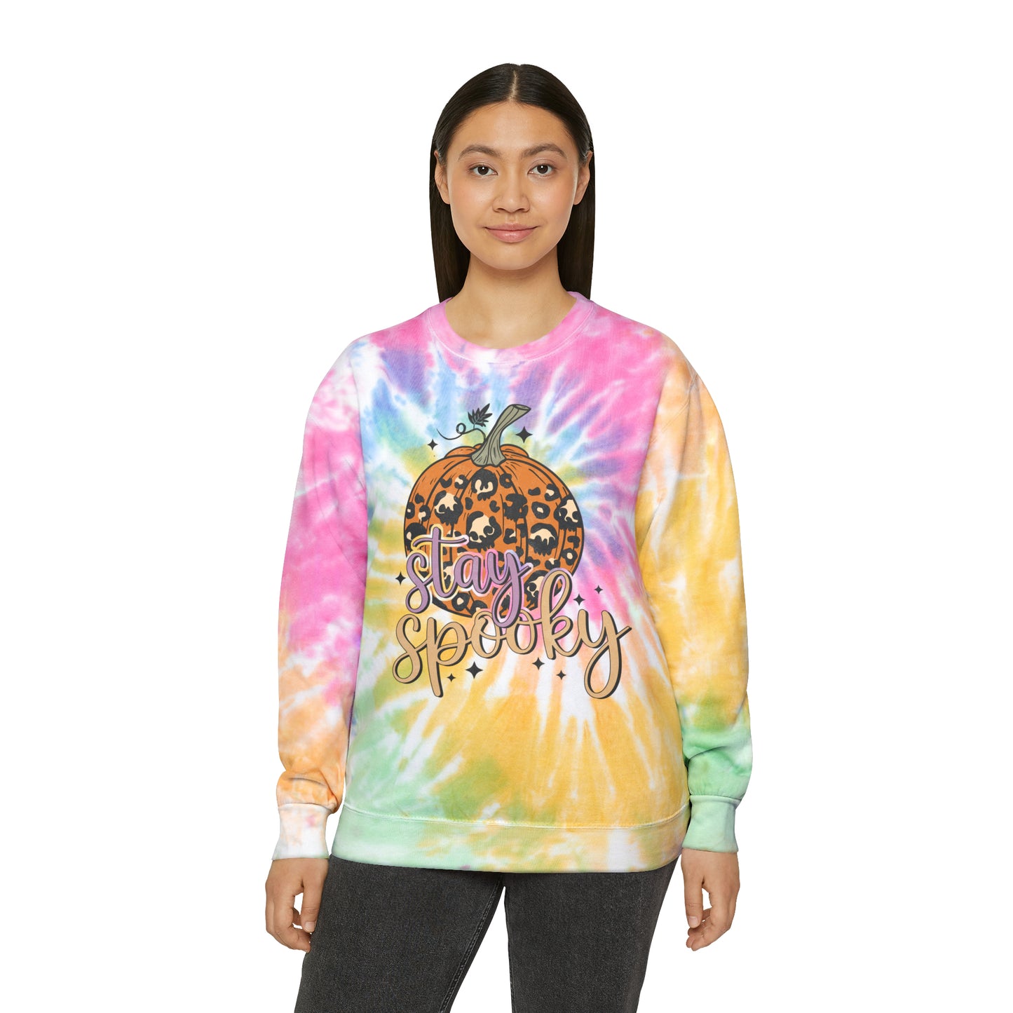 Unisex Tie-Dye Spooky Sweatshirt