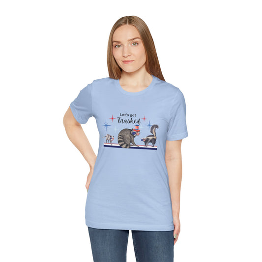 Let's Get Trashed Summer Holiday Unisex Jersey Short Sleeve Tee