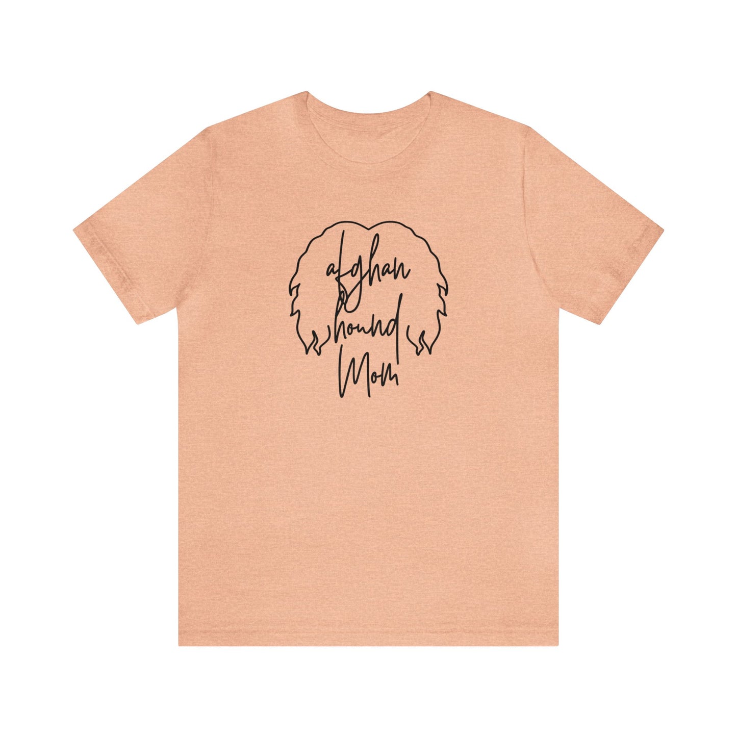 Afghan Hound Mom Outline Unisex Jersey Short Sleeve Tee