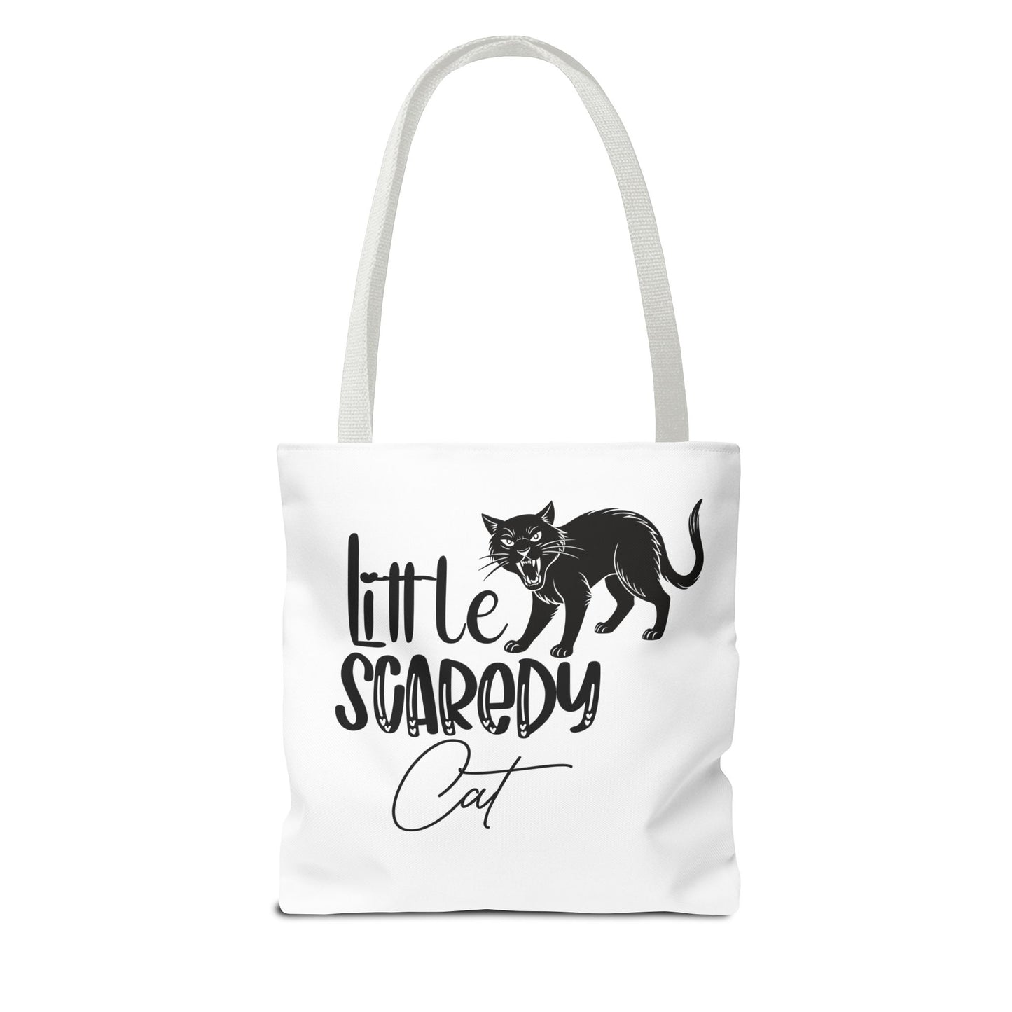 Scaredy Cat Tote Bag - Purrfect for Cat Lovers, Cute Gift for Halloween, Daily Use, Eco-Friendly, Pet Accessory, Funny Cat Humor