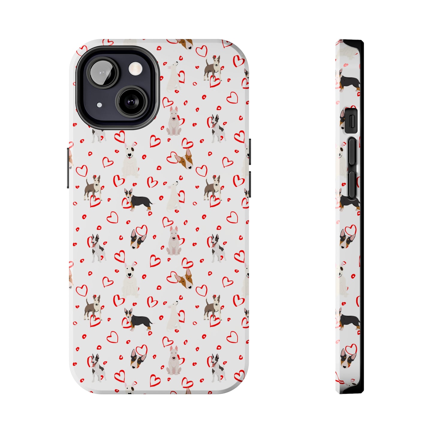 Bull Terrier Hearts Tough Phone Cases