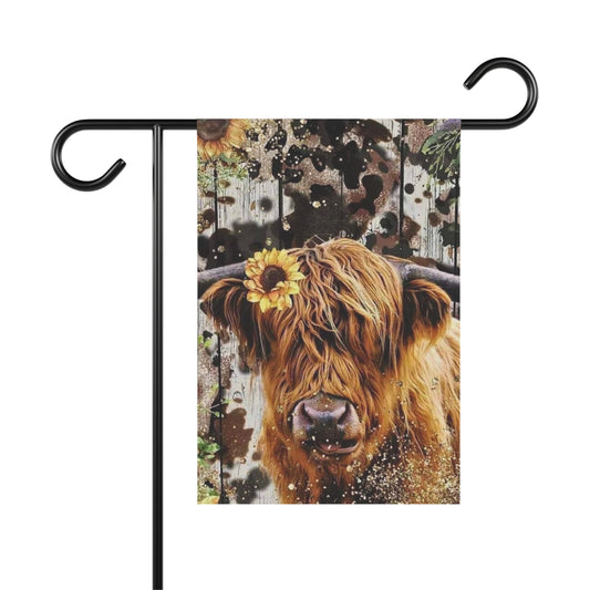 Highland Cow Garden & House Banner