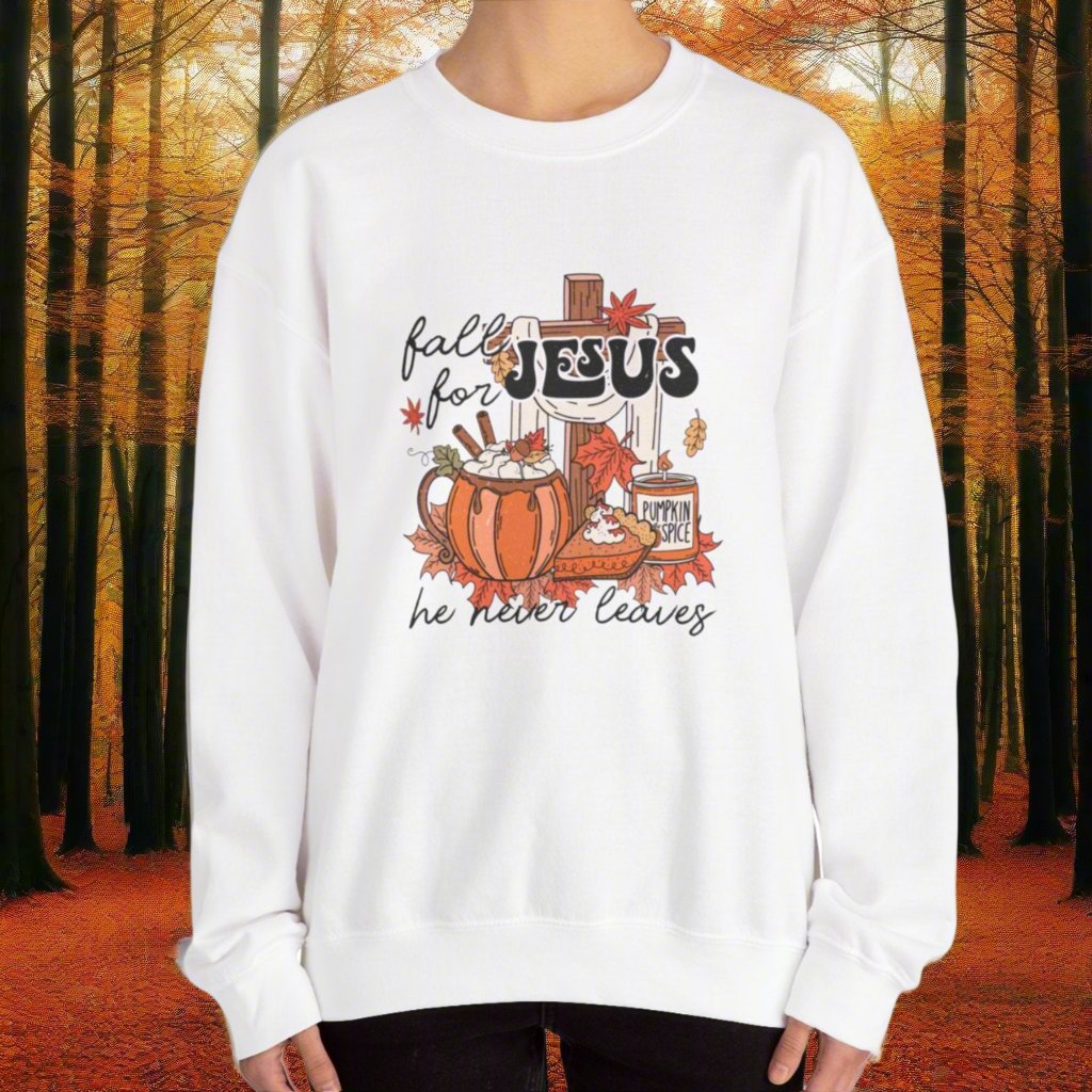 Fall For Jesus Unisex Heavy Blend™ Crewneck Sweatshirt