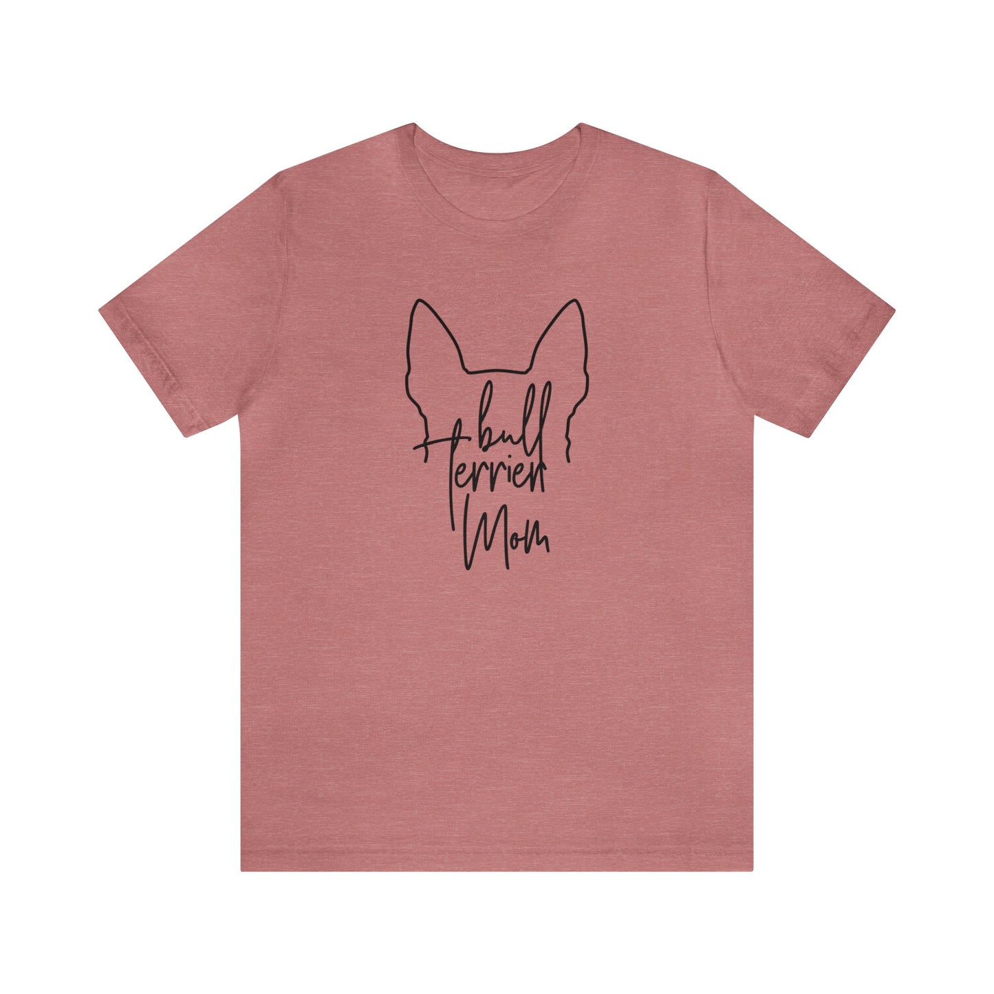 Bull Terrier Mom Outline Unisex Jersey Short Sleeve Tee
