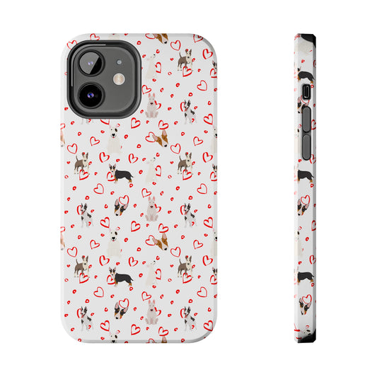 Bull Terrier Hearts Tough Phone Cases