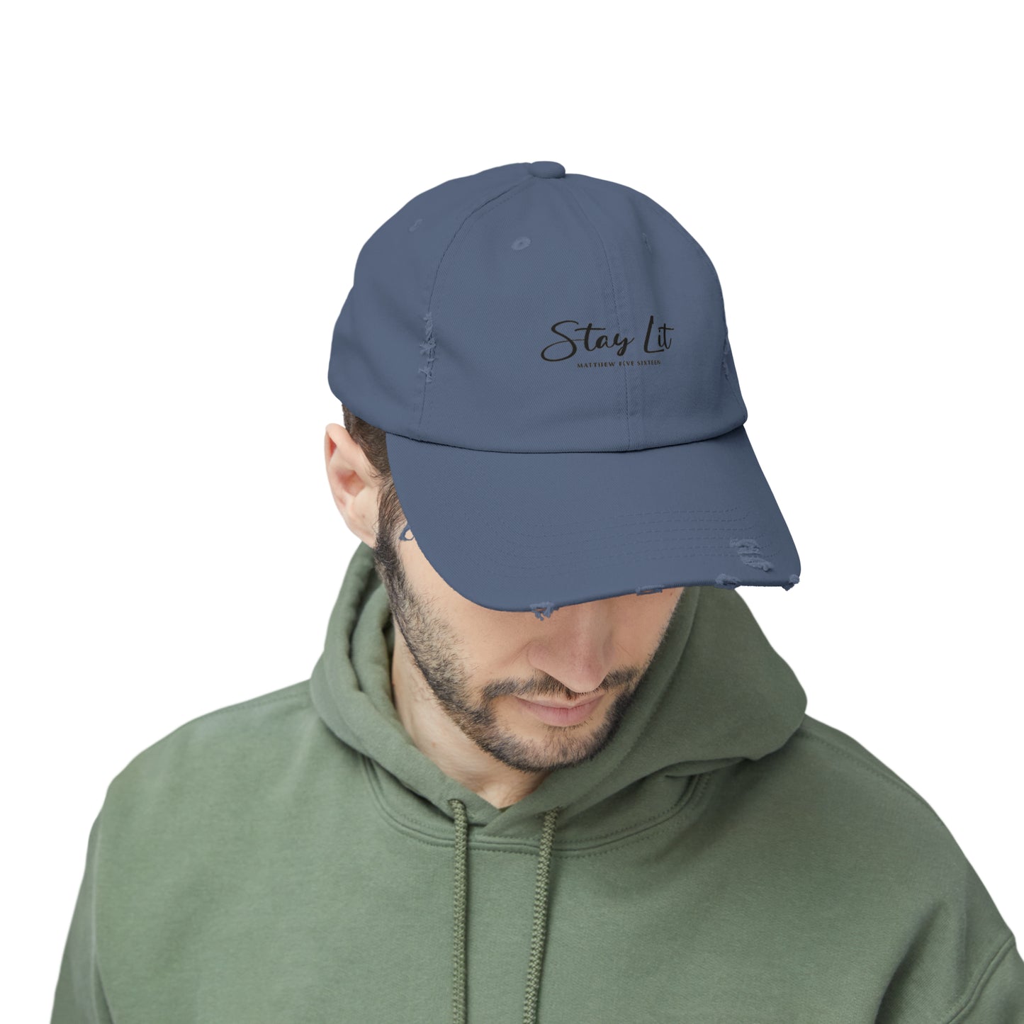 Stay Lit Unisex Distressed Cap