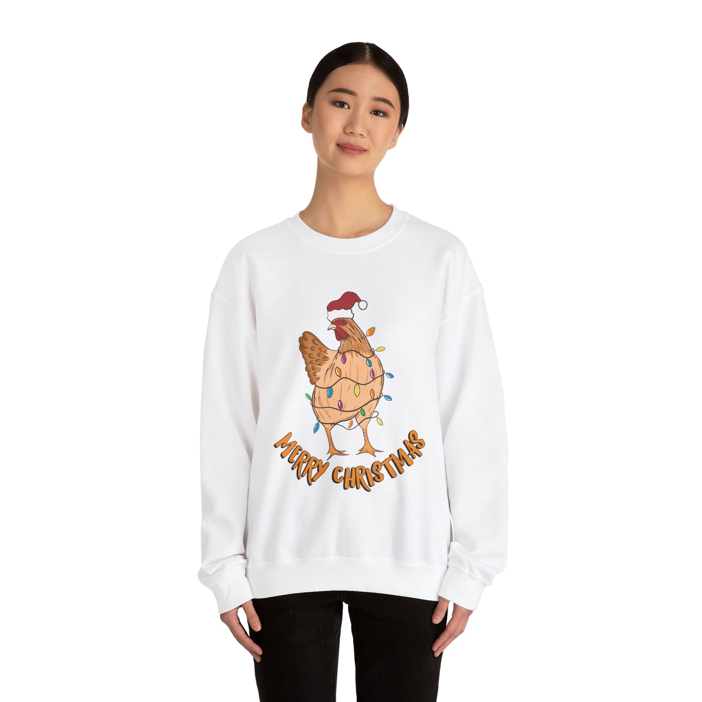 Chicken Christmas Unisex Heavy Blend™ Crewneck Sweatshirt
