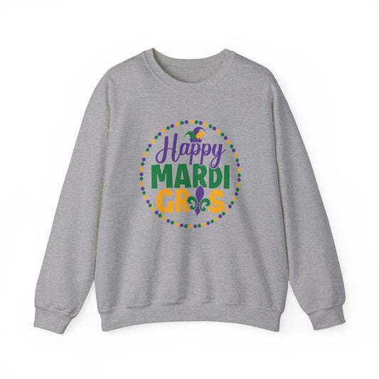 Happy Mardi Gras Unisex Heavy Blend™ Crewneck Sweatshirt