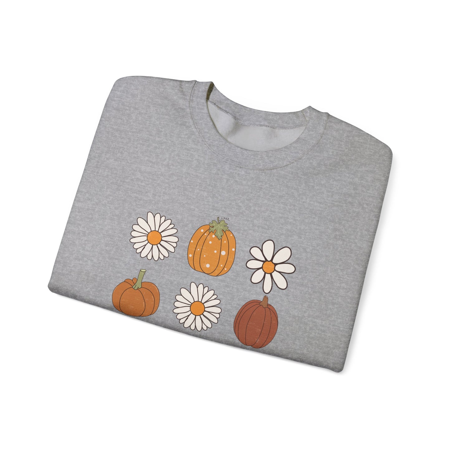 Pumpkins And Daisies Unisex Heavy Blend™ Crewneck Sweatshirt